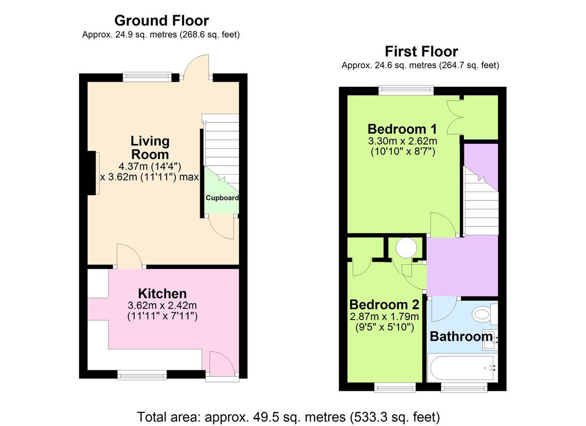 Floorplans For Available with No Onward Chain in Hawkhurst