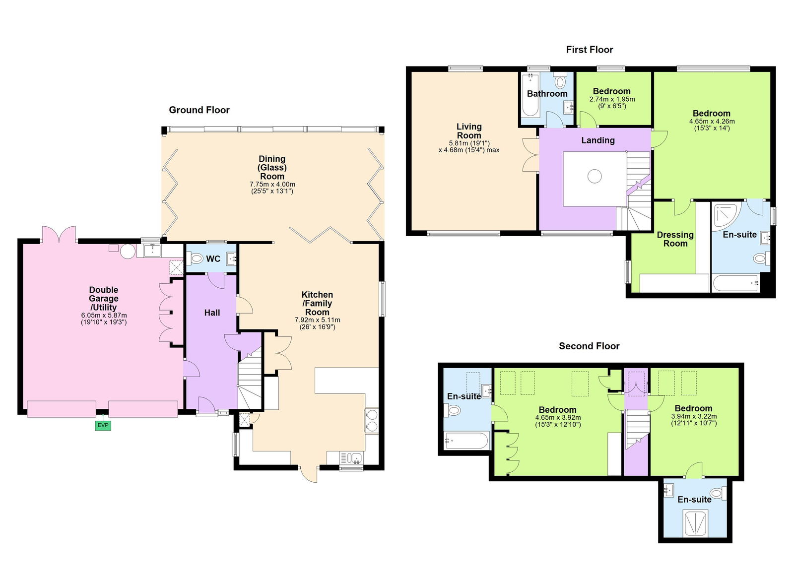 Floorplans For With a 110 x 108 ft Garden in Gills Green, Hawkhurst