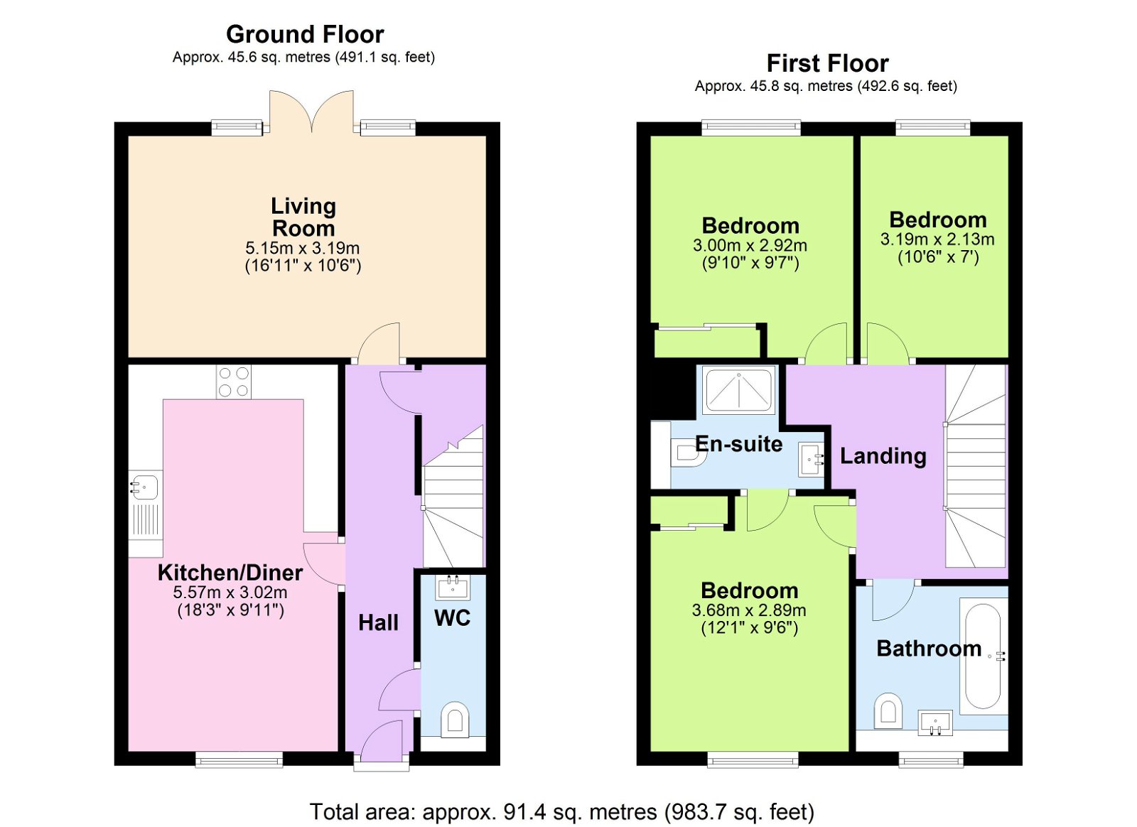 Floorplans For Built in 2018 in Flimwell