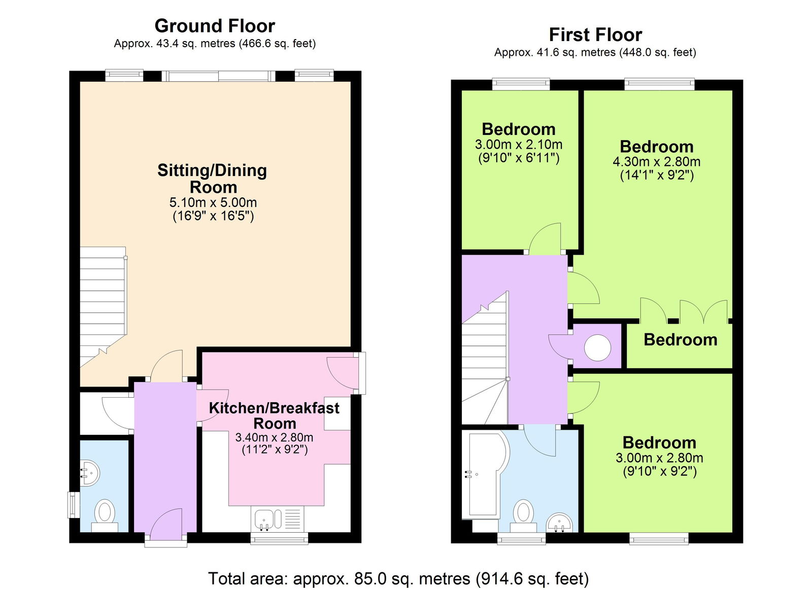 Floorplans For No Onward Chain in Cranbrook